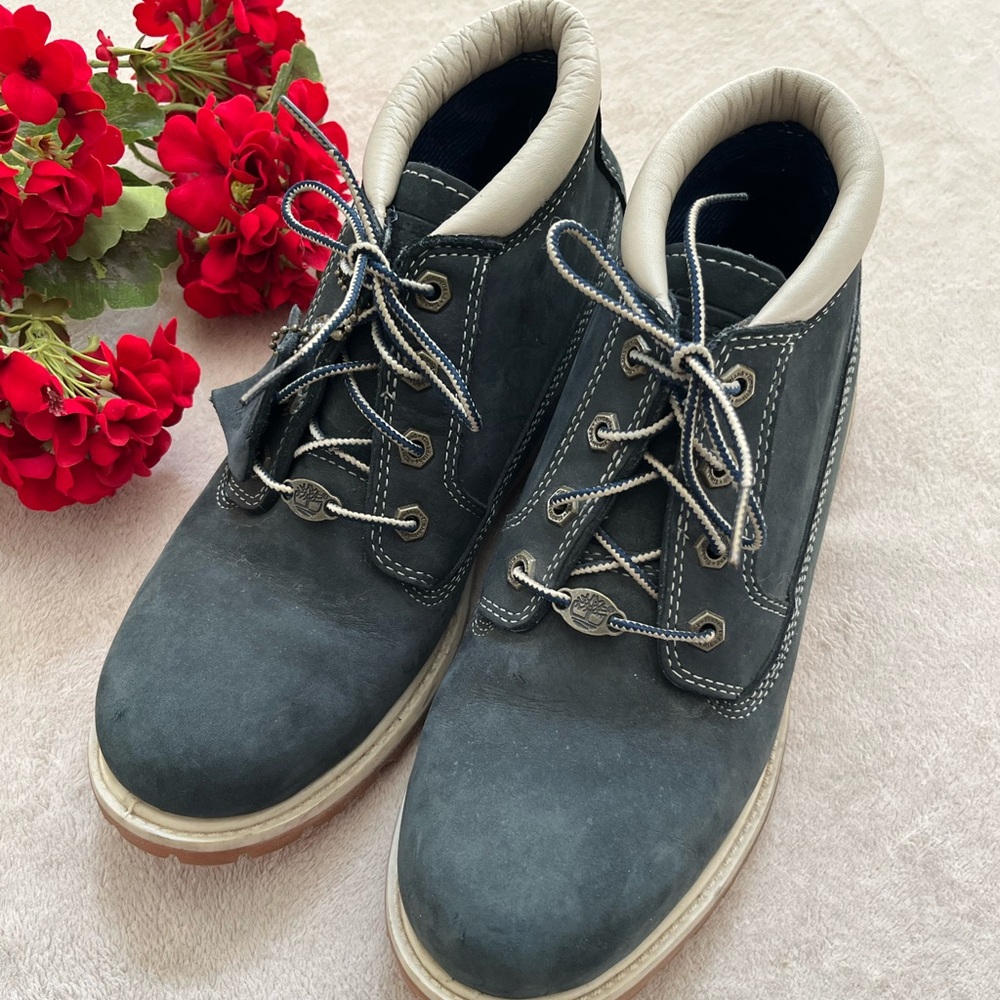 TIMBERLAND Women's Blue Nellie Chukka Ankle Boots Size 9.5